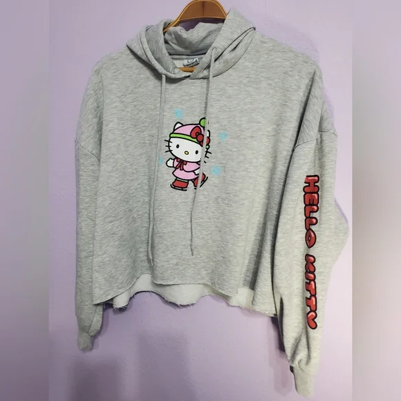 Aeropostale Gray Hello Kitty Hoodie LG To XXL - Picture 2 of 7